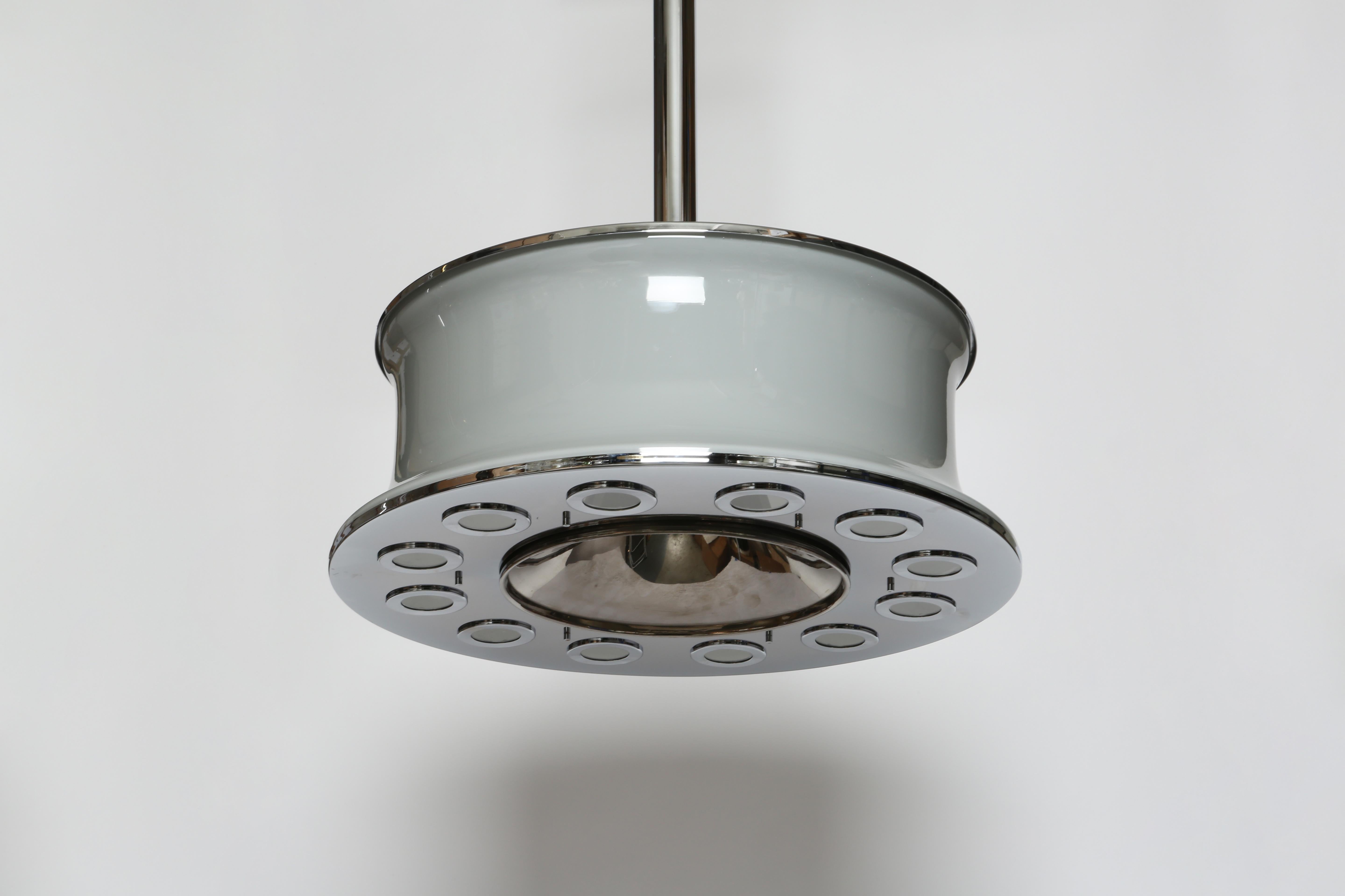 Metà XX secolo Pia Guidetti Crippa per Lumi, sospensione a soffitto, Italia circa 1960 in vendita