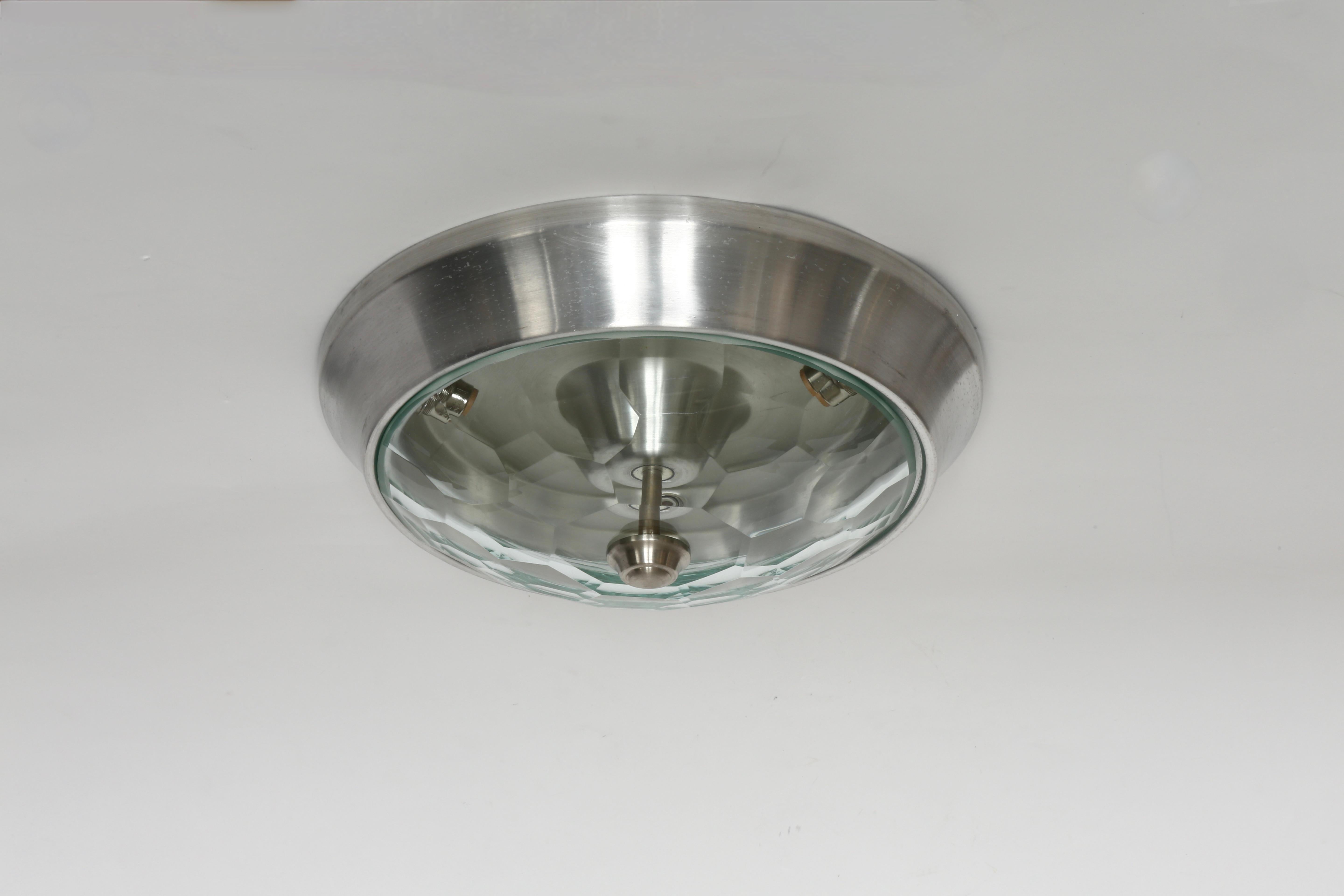 Aluminium Plafonnier à encastrer Pia Guidetti Crippa pour Lumi, Italie vers 1960 en vente