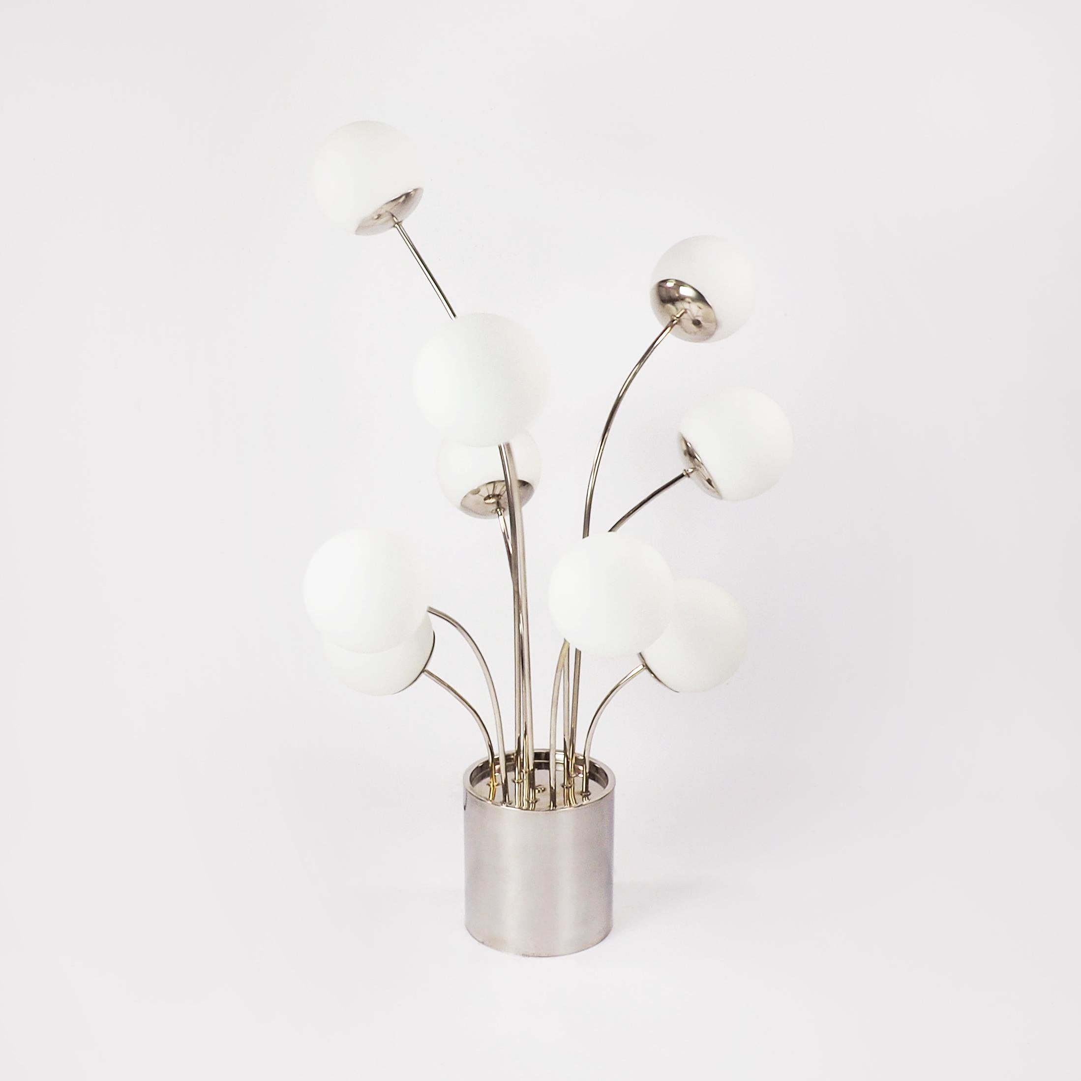 Pia Guidetti Crippa for Lumi Italia Chrome 1970s Table Lamp en vente 4