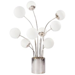 Pia Guidetti Crippa für Lumi Italia, Chrom-Tischlampe, 1970er Jahre