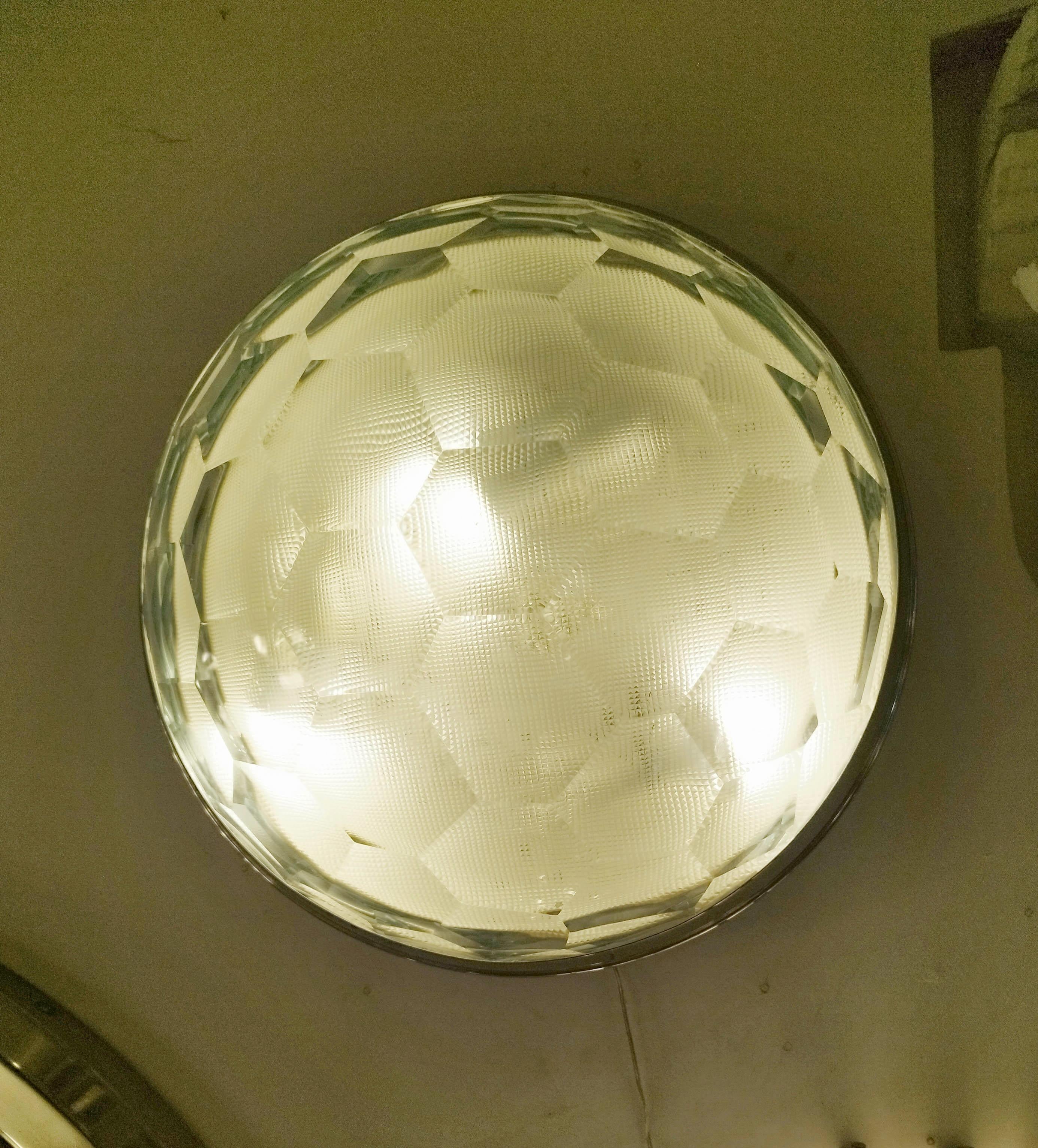 Pia Guidetti Crippa for Lumi Large Wall or Ceiling Lamp, Italy 1960s In Good Condition For Sale In Naples, IT