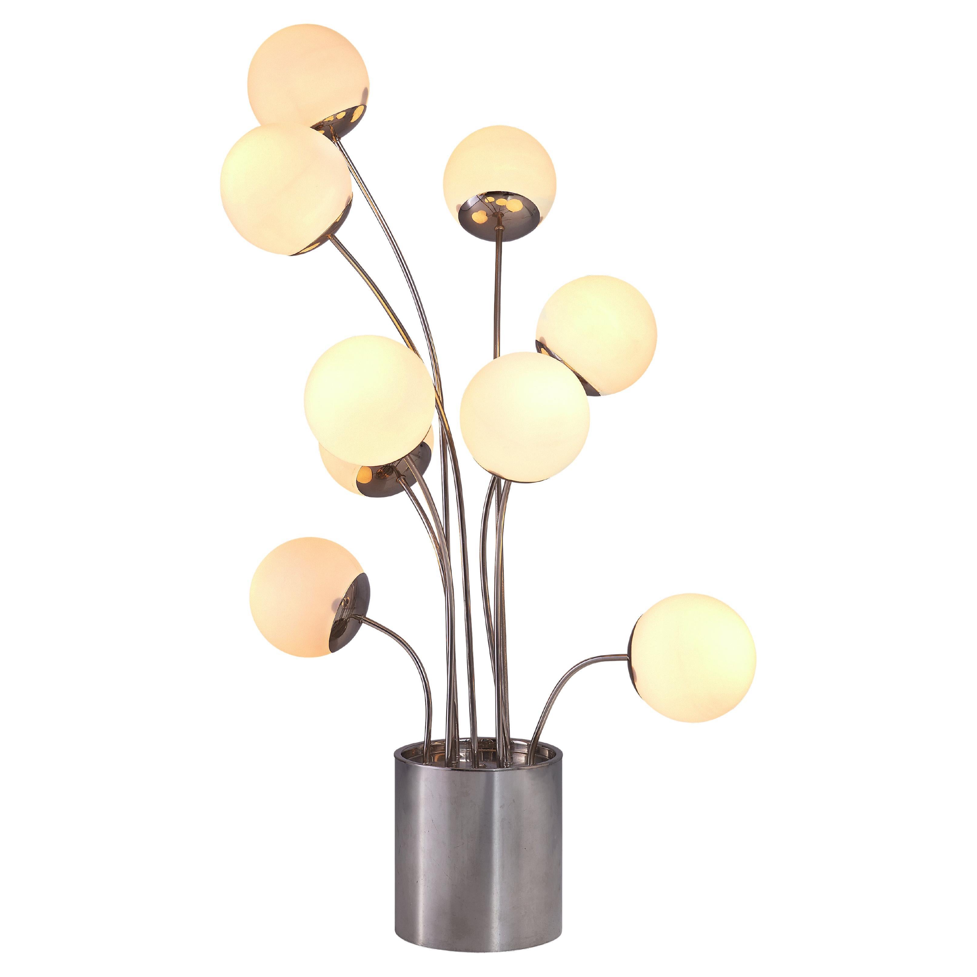Pia Guidetti for Lumi 'Crippa' Table Lamp in Opaline Glass For Sale