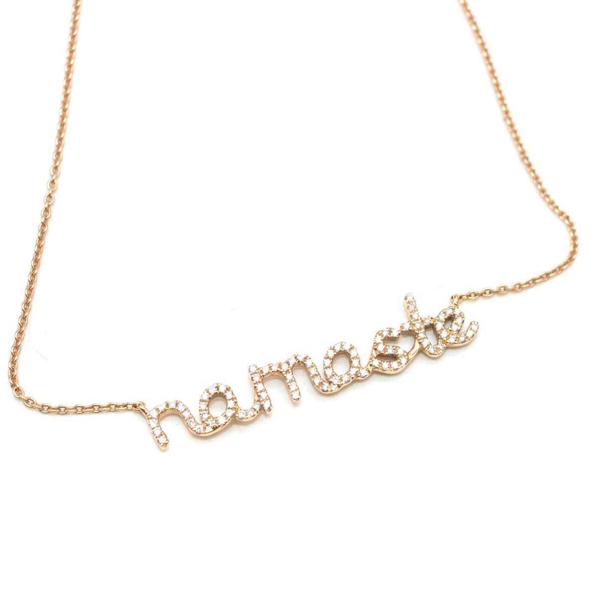 namaste necklace gold