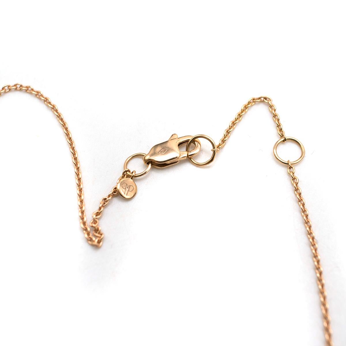 Women's or Men's Pia Hallstrom 0.23 Carat Diamond 'Namaste' 18 Karat Rose Gold Necklace For Sale