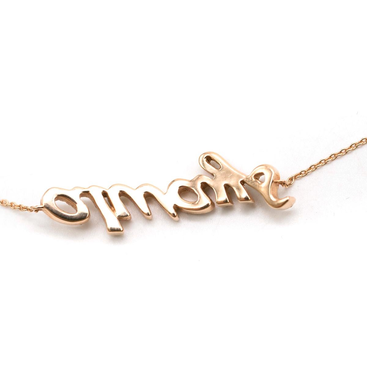 Women's or Men's Pia Hallstrom 'Always' 0.61 Carat Diamond Rose Gold Bracelet For Sale