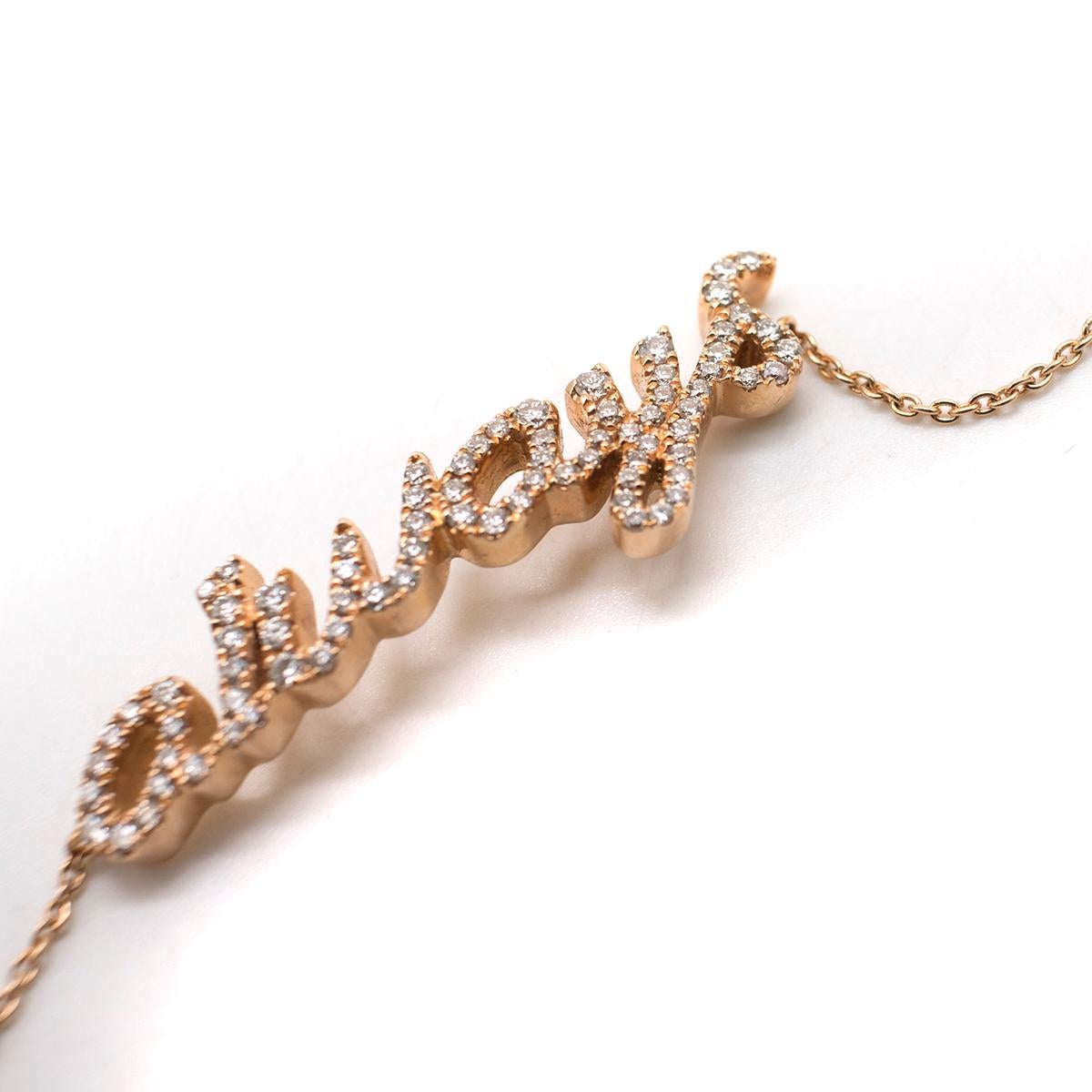 Pia Hallstrom 'Always' 0.61 Carat Diamond Rose Gold Bracelet For Sale 4
