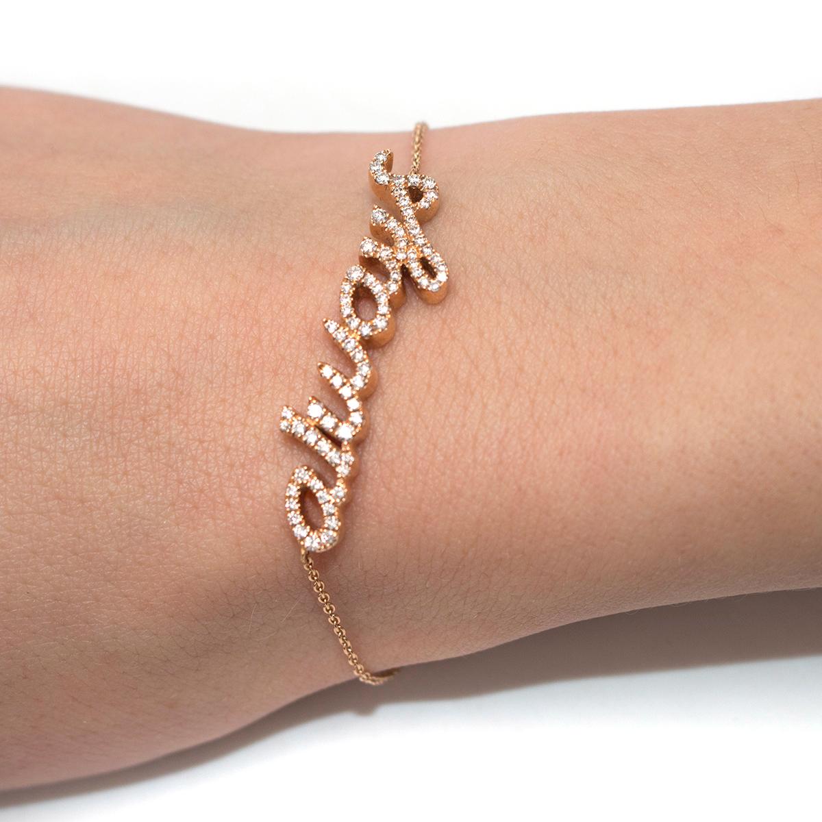 Pia Hallstrom 'Always' 0.61 Carat Diamond Rose Gold Bracelet For Sale 5