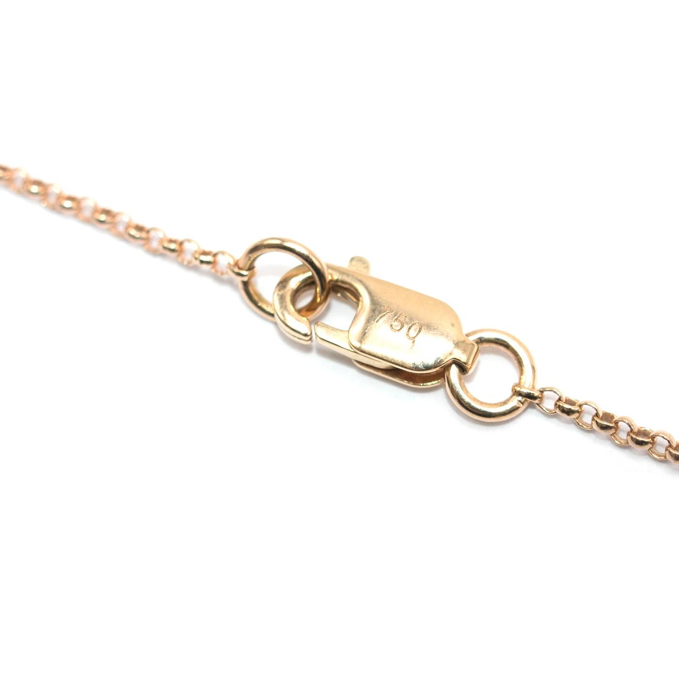 Pia Hallstrom Diamond Set 18 Karat Rose-Gold Elephant 'Strength' Necklace For Sale 1