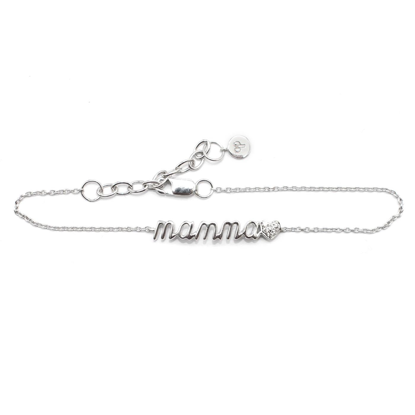 Pia Hallstrom 'Mama' 0.3ct Diamond-Embellished 18k White-Gold Bracelet

- Top quality, 18k white-gold
- Fine chain 
- 'mama' feature, 0.3ct white diamond embellished heart 
- Adjustable lobster clasp fastening, logo-engraved charm 
- Brand new and
