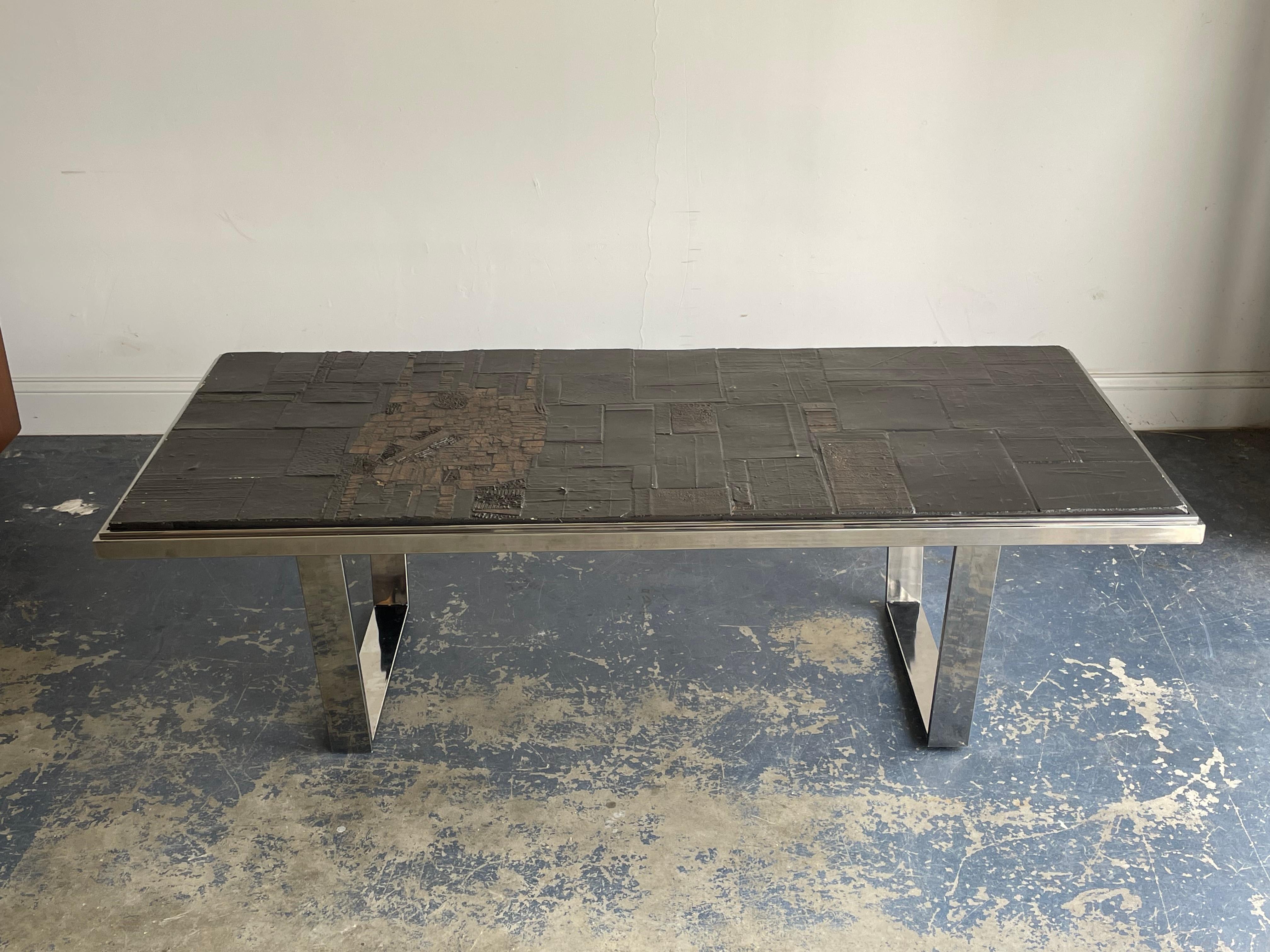 Pia Manu Brutalist Coffee Table For Sale 4