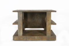 Pia Manu Brutalist Side Table or Television Table, Belgium, 1970s