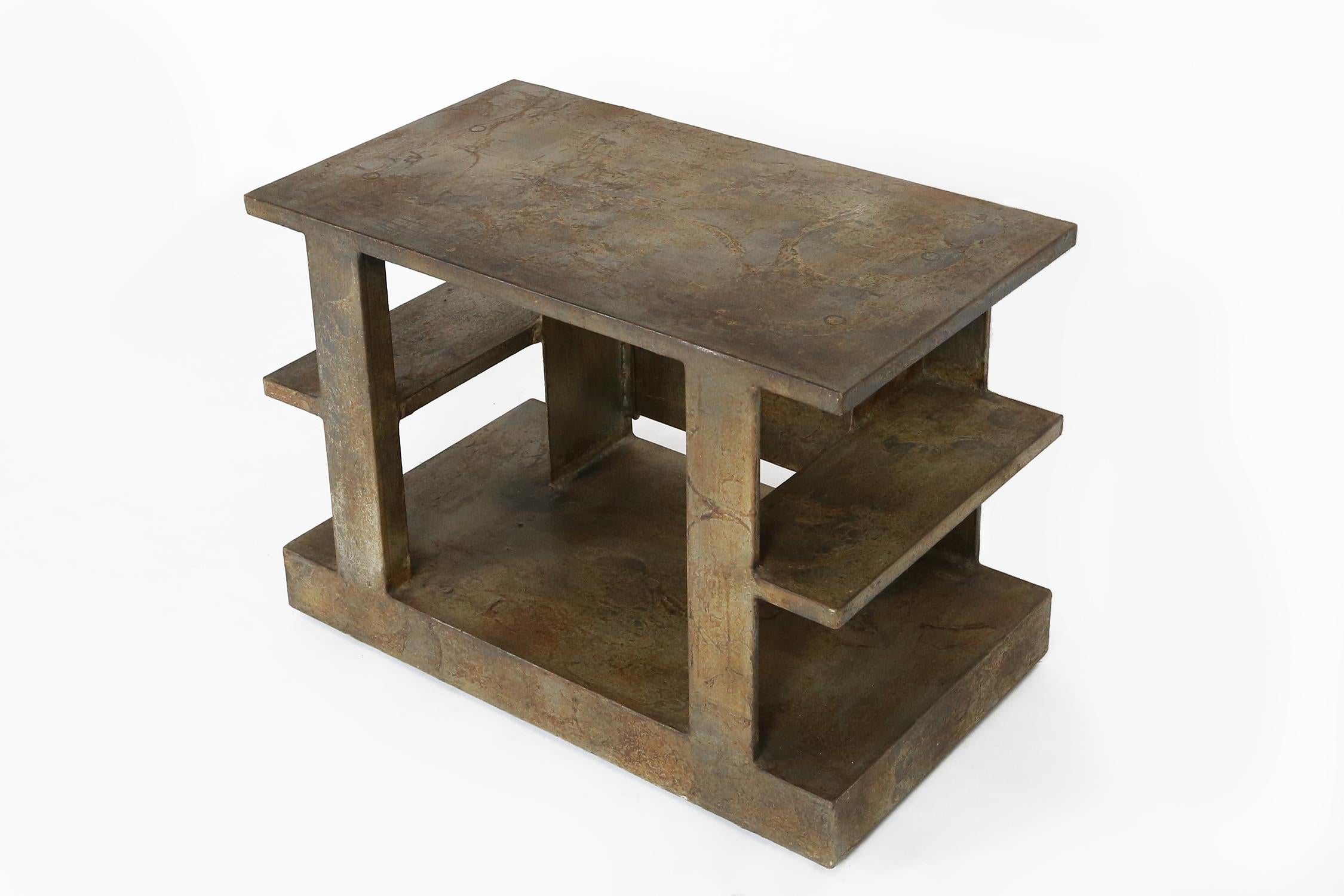 Belgian Pia Manu Brutalist Side Table or Television Table, Belgium, 1970s For Sale