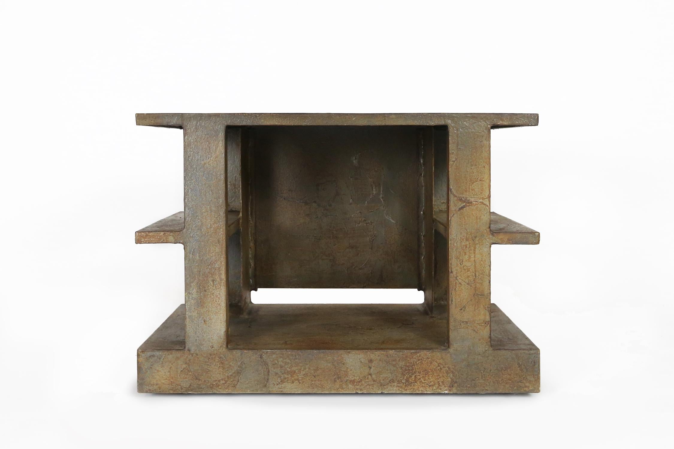 Pia Manu Brutalist Side Table or Television Table, Belgium, 1970s In Good Condition For Sale In Ghent, BE