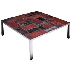 Vintage Pia Manu Ceramic Tile Coffee Table