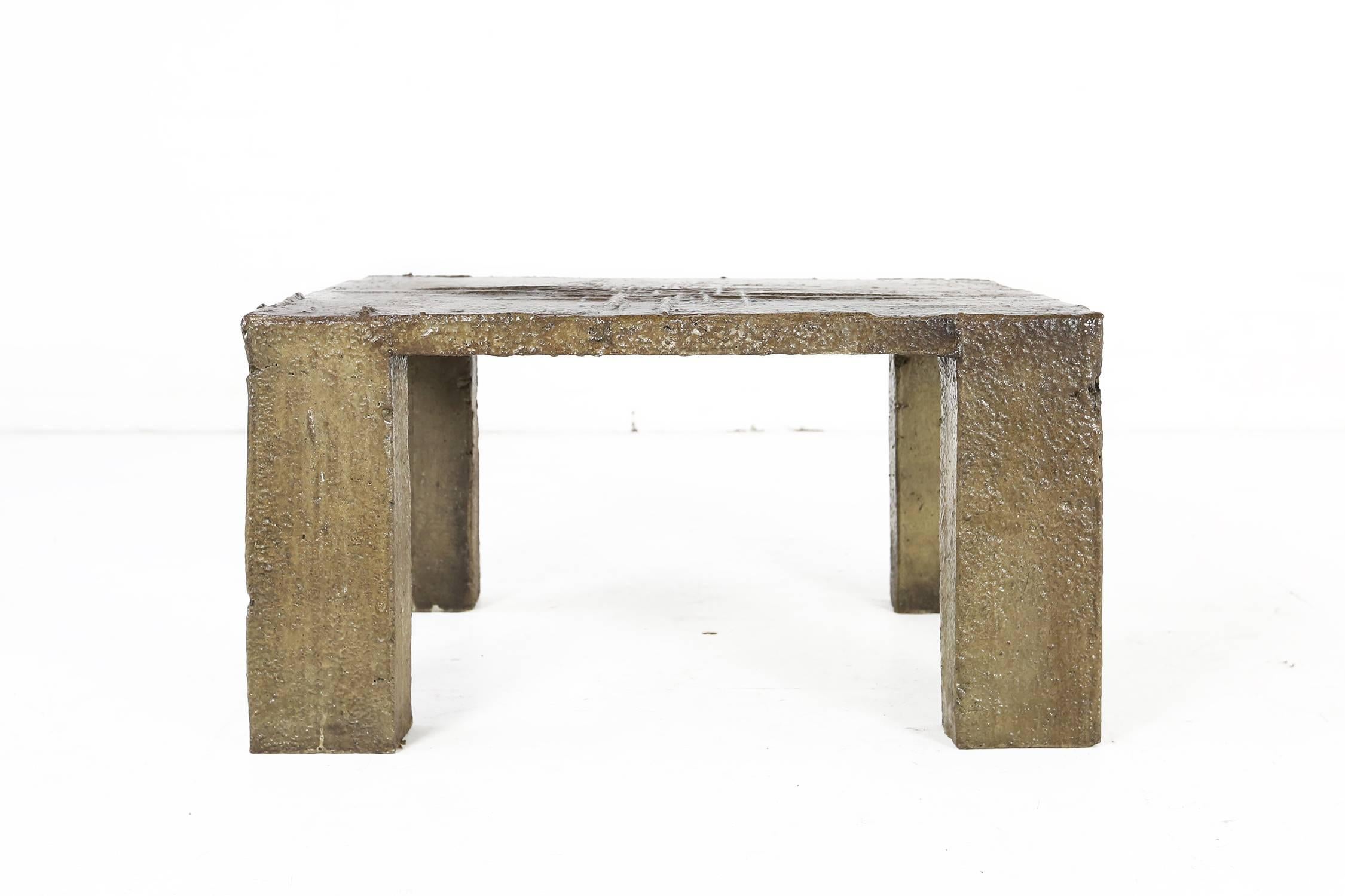 Mid-Century Modern Pia Manu Concrete Occasional Table or Coffee Table, Belgium, 1970s
