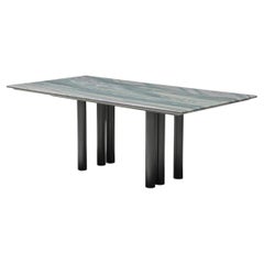 Pia Manu Dining Table in Marble & Steel, 1990s