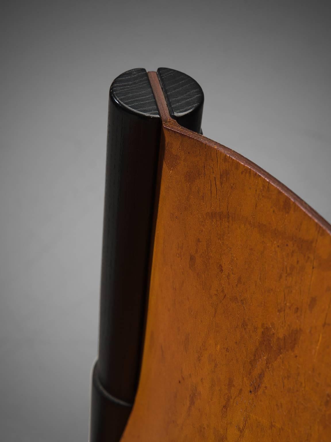 Pia Manu Original Patinated Cognac Leather Chairs 2
