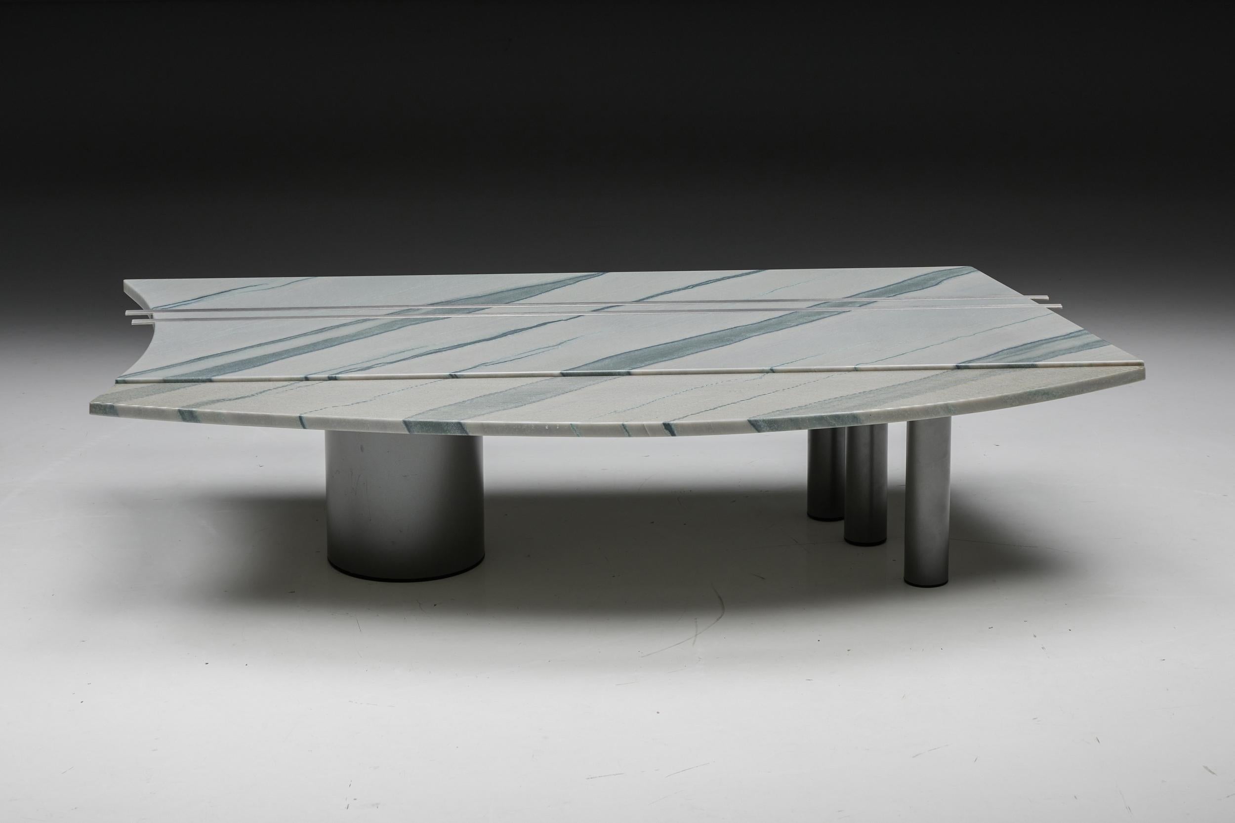 Post-Modern Pia Manu Sculptural Marble Coffee Table, 1990s For Sale