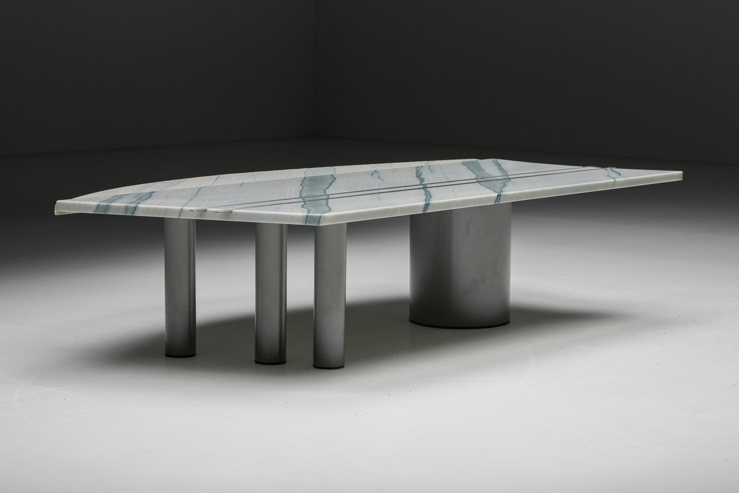 Belgian Pia Manu Sculptural Marble Coffee Table, 1990s For Sale