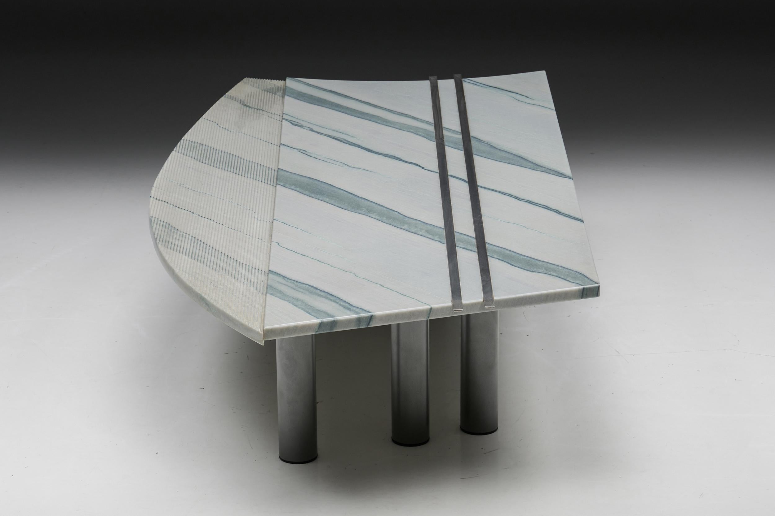 Pia Manu Sculptural Marble Coffee Table, 1990s In Excellent Condition For Sale In Antwerp, BE