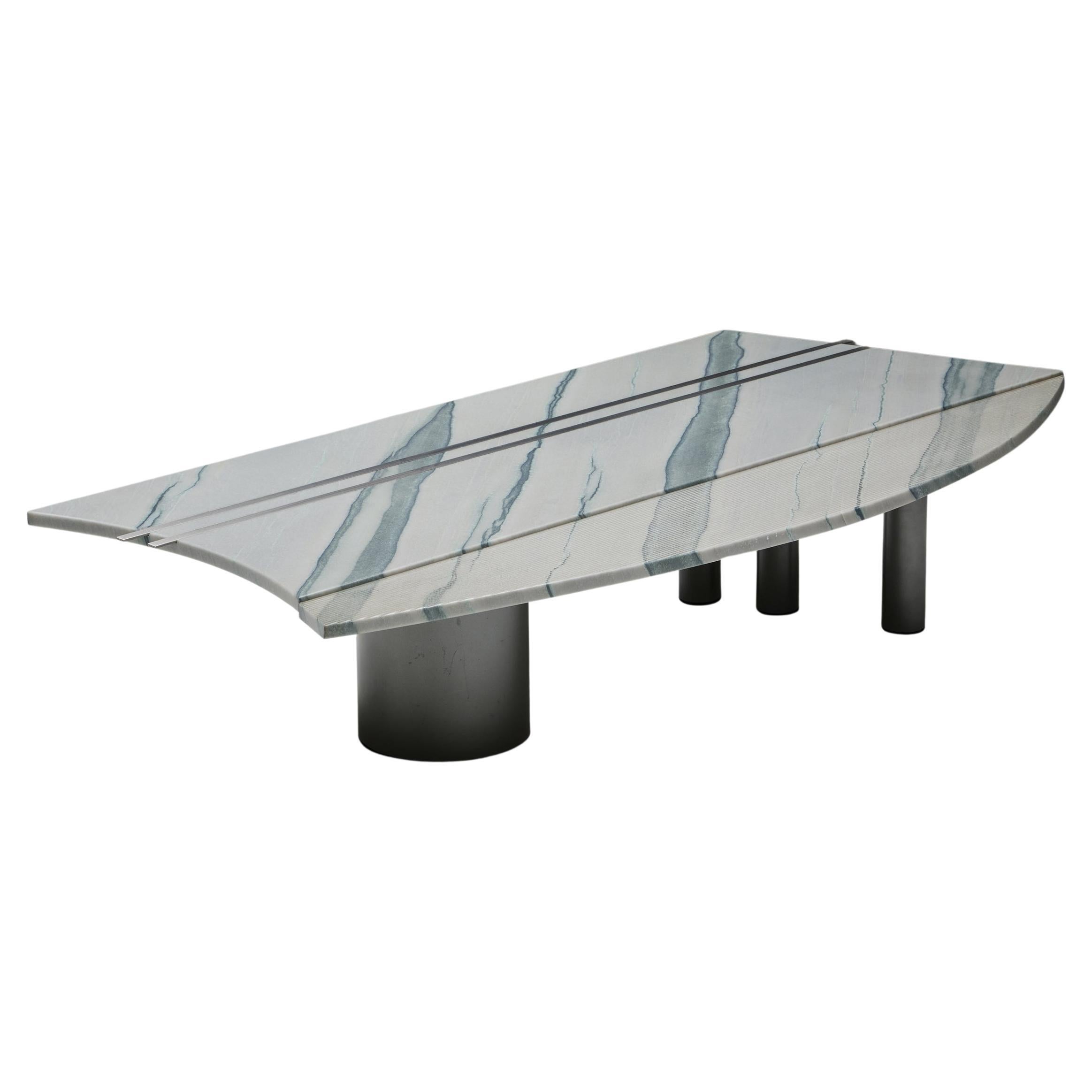 Pia Manu Sculptural Marble Coffee Table, 1990s For Sale