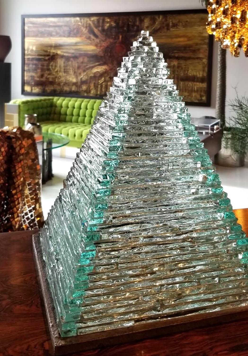 stacked glass christmas tree
