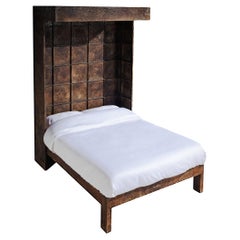 Pia Manu Einzigartiges handgefertigtes Doppelbett aus Schmiedeeisen 