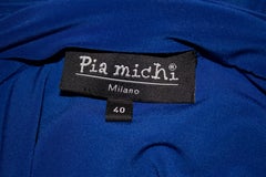 Bleu Pia Michi  Robe en jersey de soie