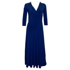 Bleu Pia Michi  Robe en jersey de soie