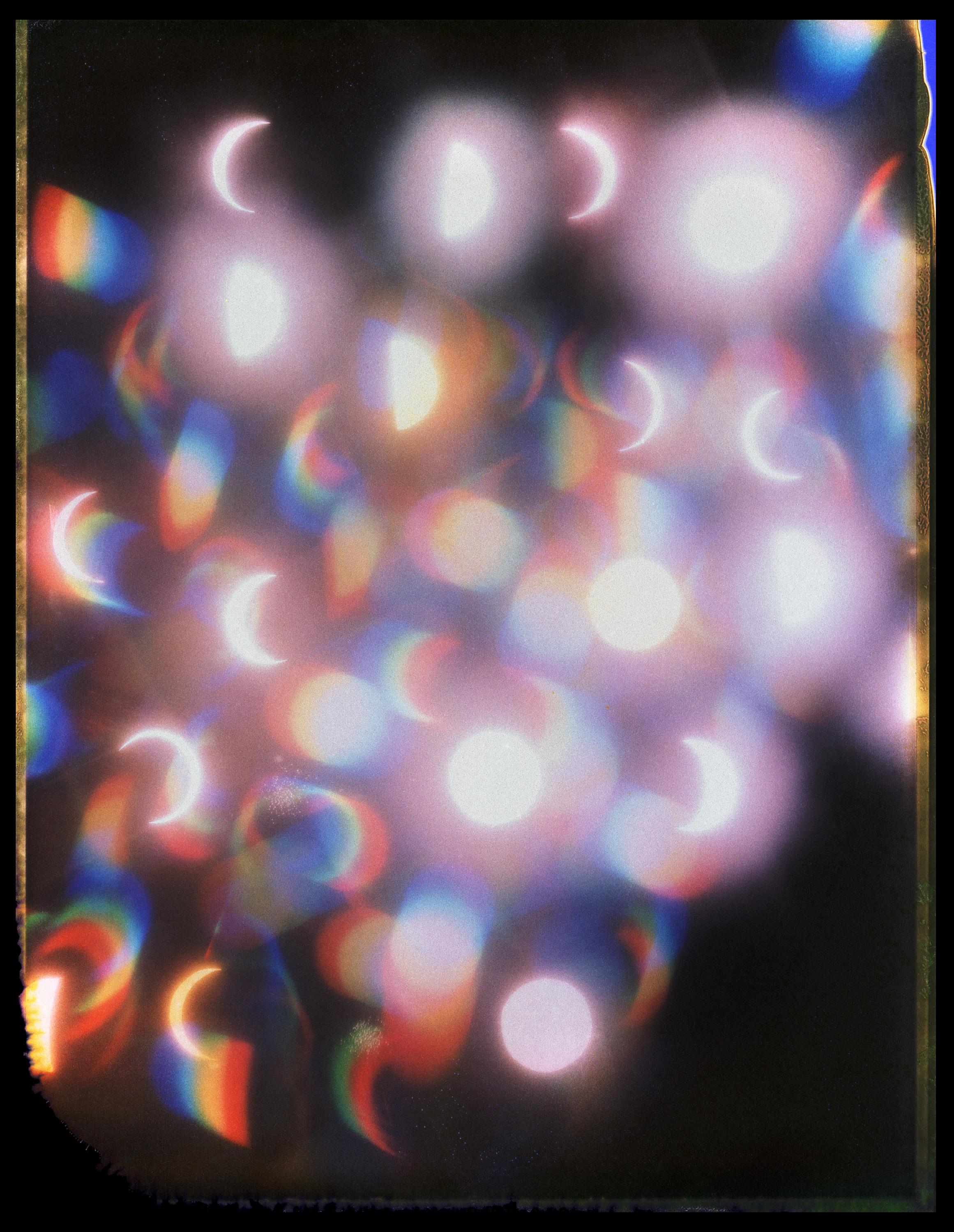 night sky #7 (bleached polaroid 4x5 negative) - Photograph by Pia Paulina Guilmoth
