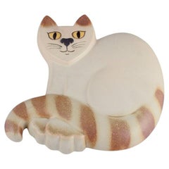 Pia Rönndahl per Gustavsberg, Svezia. Raro rilievo in ceramica della serie "Cats