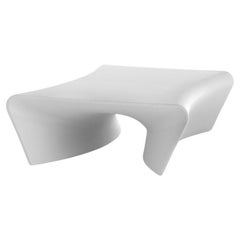 "Piaffe'' White or Light Grey Coffee Table by L. and R. Palomba for Driade
