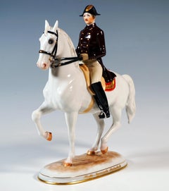 Piaffe" con jinete, Spanish Riding School Vienna, caballo de Augarten, circa 1926