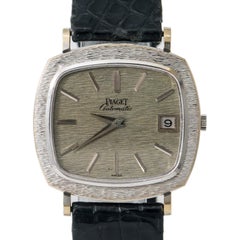 Piaget 13434 A6 Men's Automatic 18k White Gold Watch Silver Dial