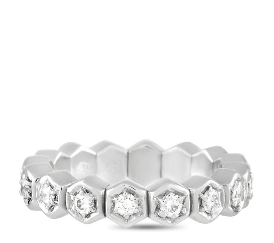 Round Cut Piaget 14K White Gold 0.50 Ct Diamond Eternity Band For Sale
