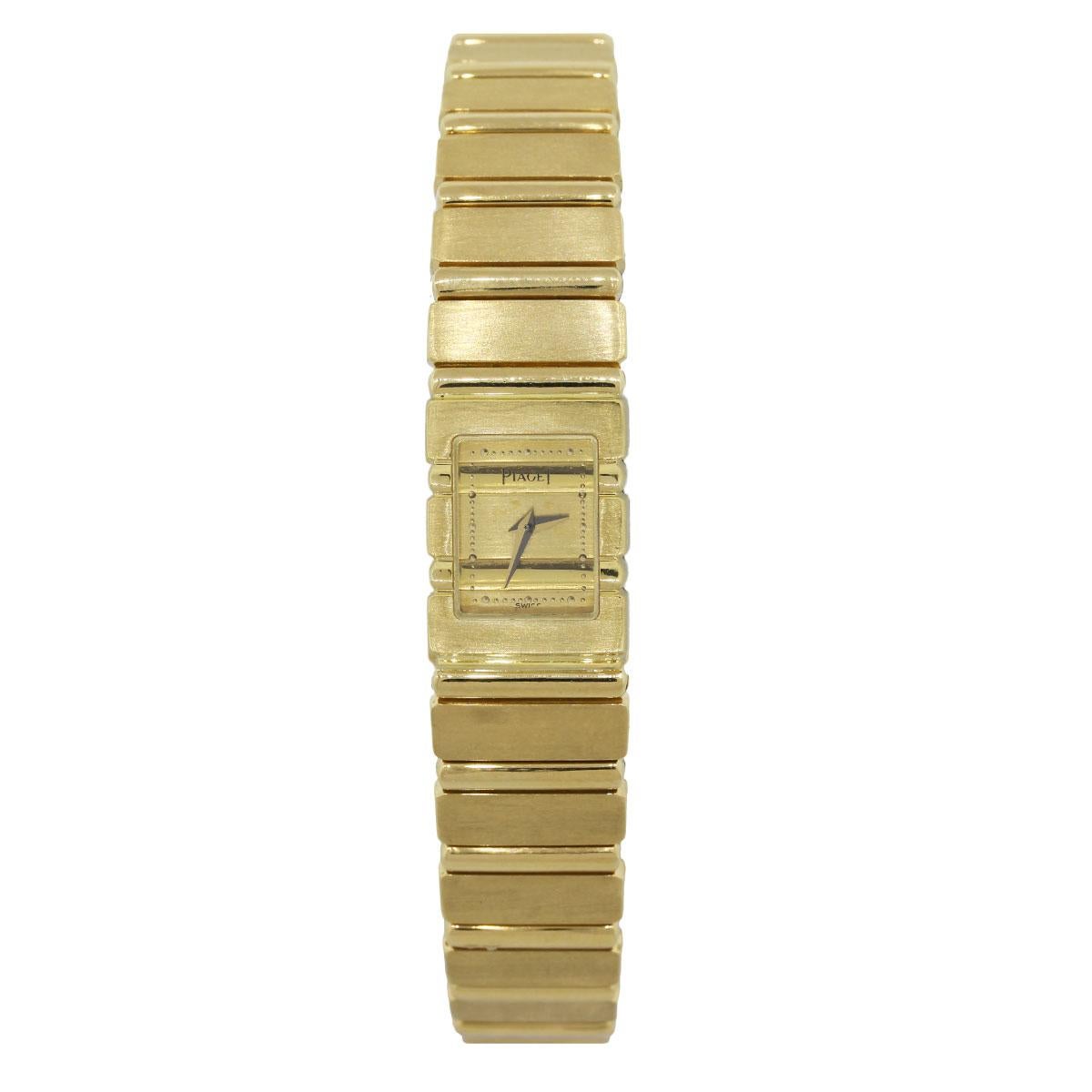 Brand: Piaget
MPN: 15201
Model: Polo
Case Material: 18k yellow gold
Case Diameter: 14mm
Crystal: Sapphire crystal (scratch resistant)
Bezel: 18k yellow gold
Dial: 18k yellow gold dial
Bracelet: 18k yellow gold bracelet
Size: Will fit a 6.25″