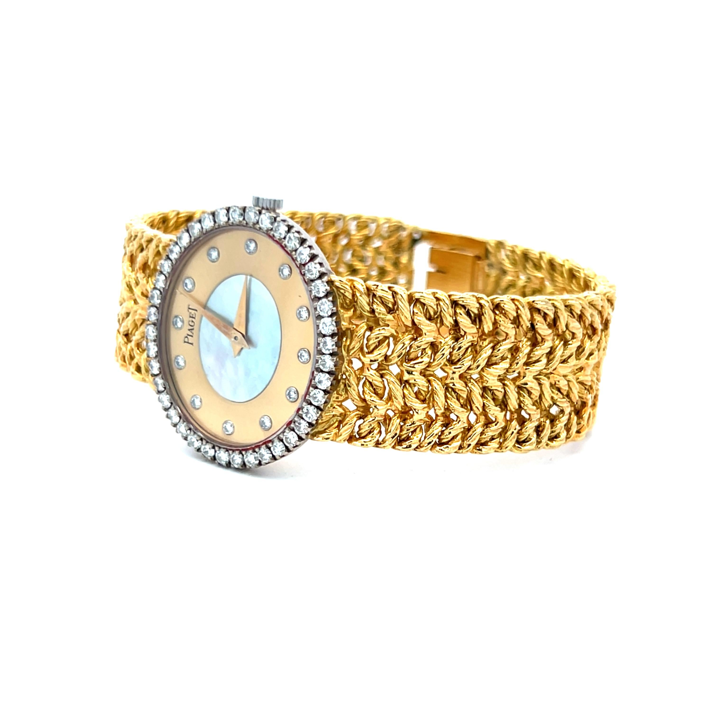 Piaget 1,56 Carati Rotondi Brillanti G VS2 Diamante 18 Karati Oro Giallo Orologio da polso in vendita 8
