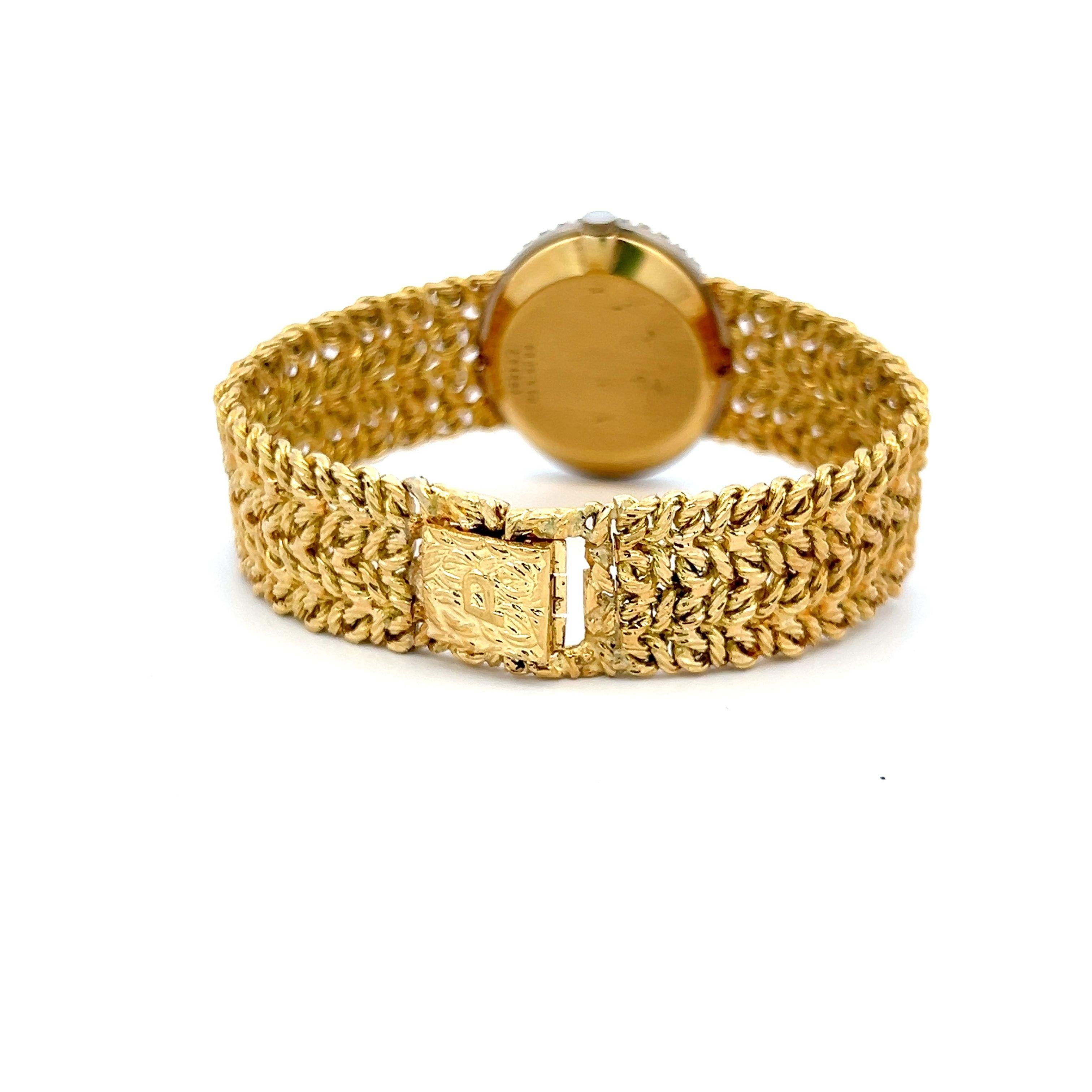 Piaget 1,56 Carati Rotondi Brillanti G VS2 Diamante 18 Karati Oro Giallo Orologio da polso in vendita 1