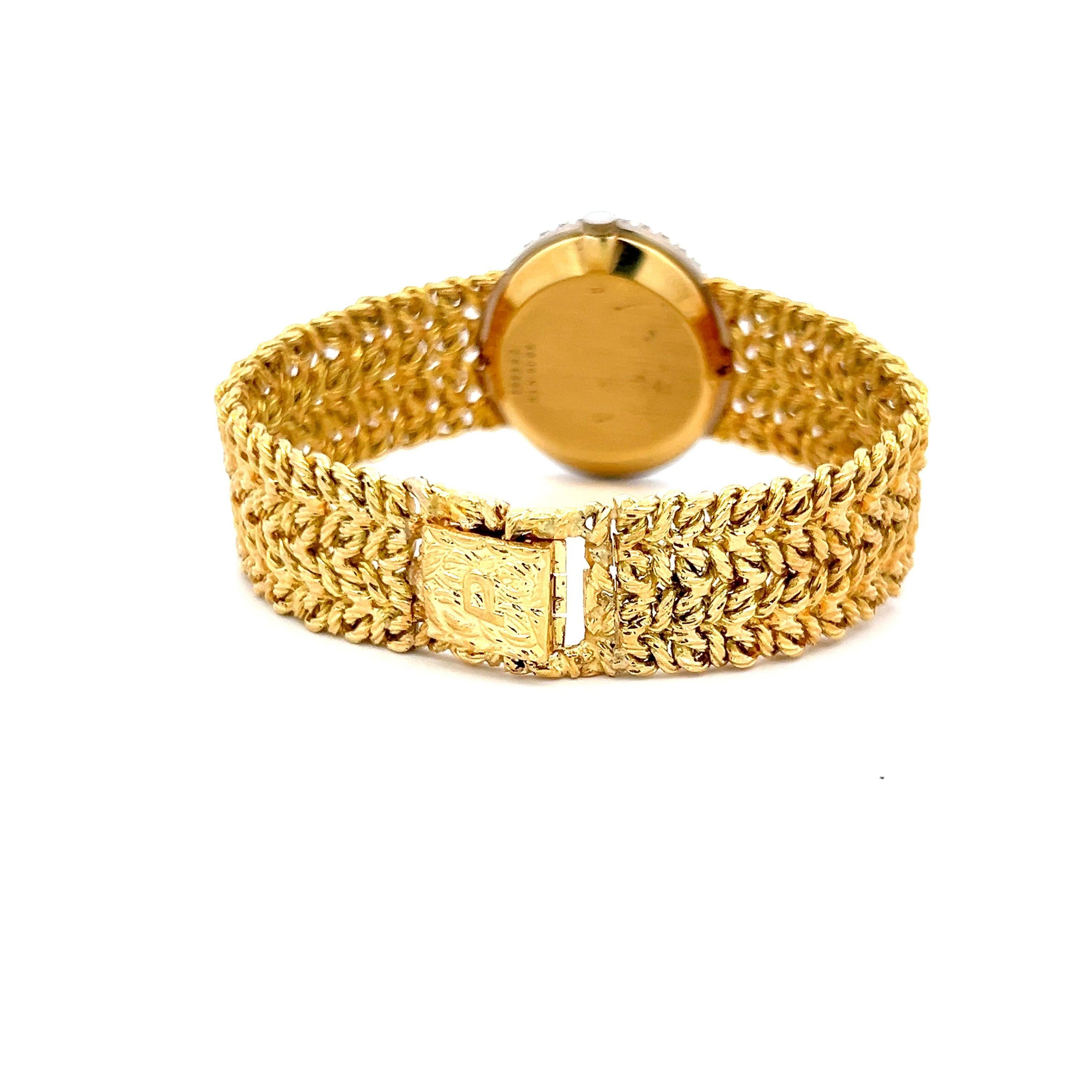 Piaget 1,56 Carati Rotondi Brillanti G VS2 Diamante 18 Karati Oro Giallo Orologio da polso in vendita 4