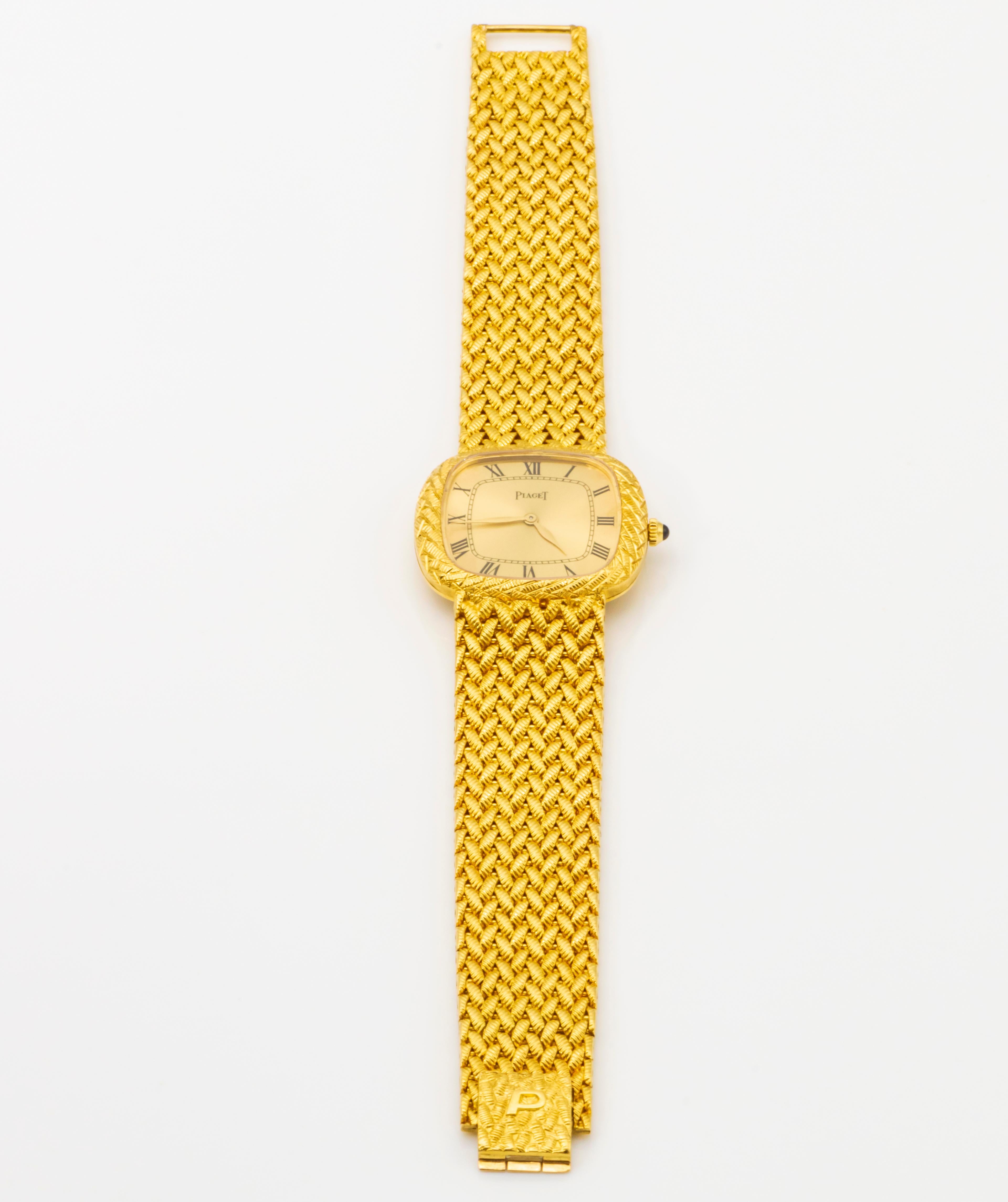 Piaget 18 Karat Gold Wristwatch In Good Condition In New York, NY