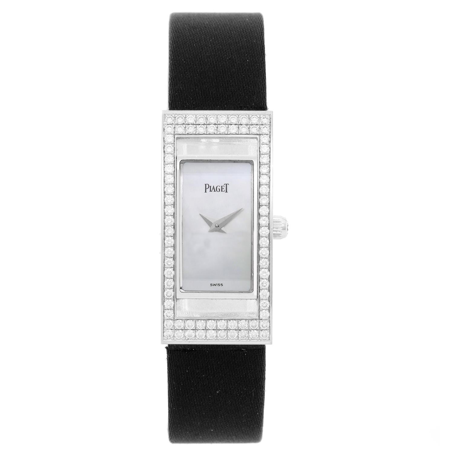 Piaget 18 Karat White Gold and Diamond Limelight Wristwatch