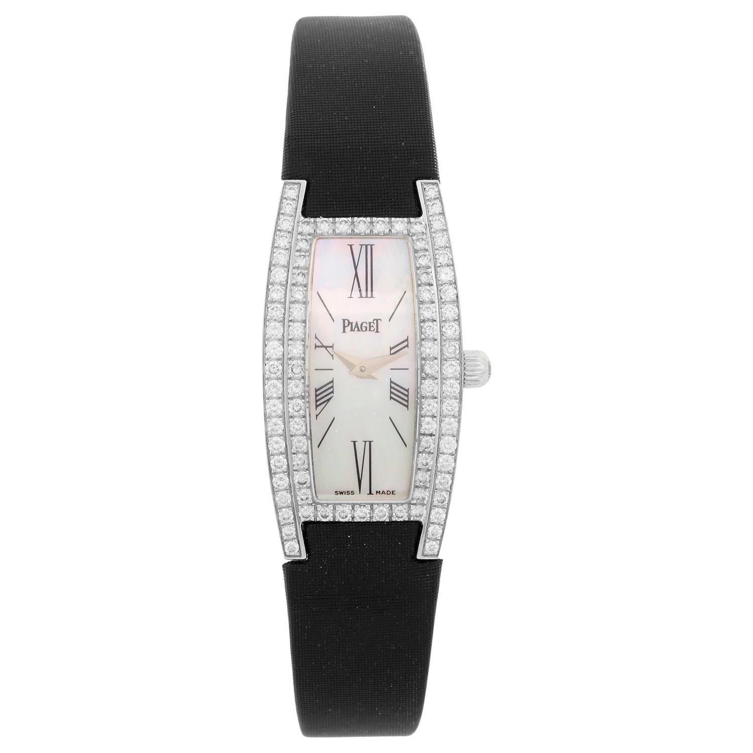 Piaget 18 Karat White Gold Diamond Limelight Wristwatch