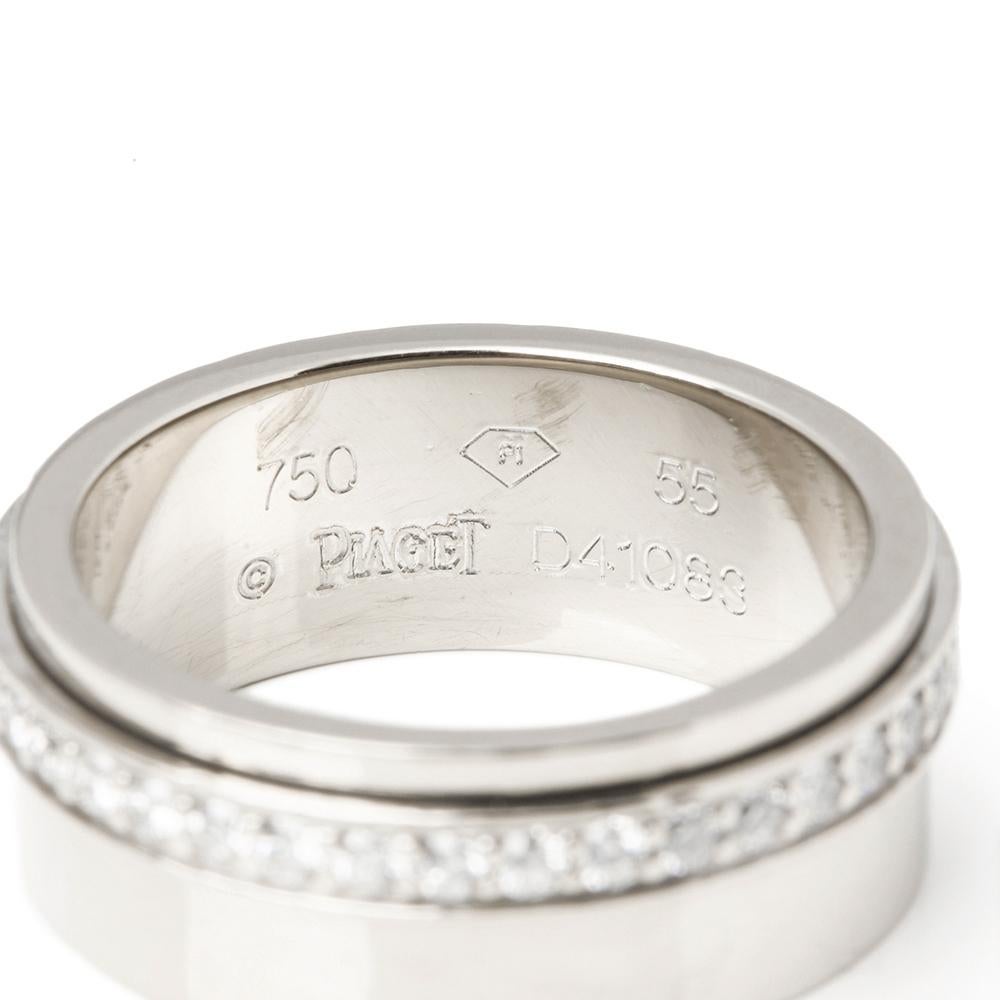 Women's Piaget 18 Karat White Gold Diamond Possession Ring