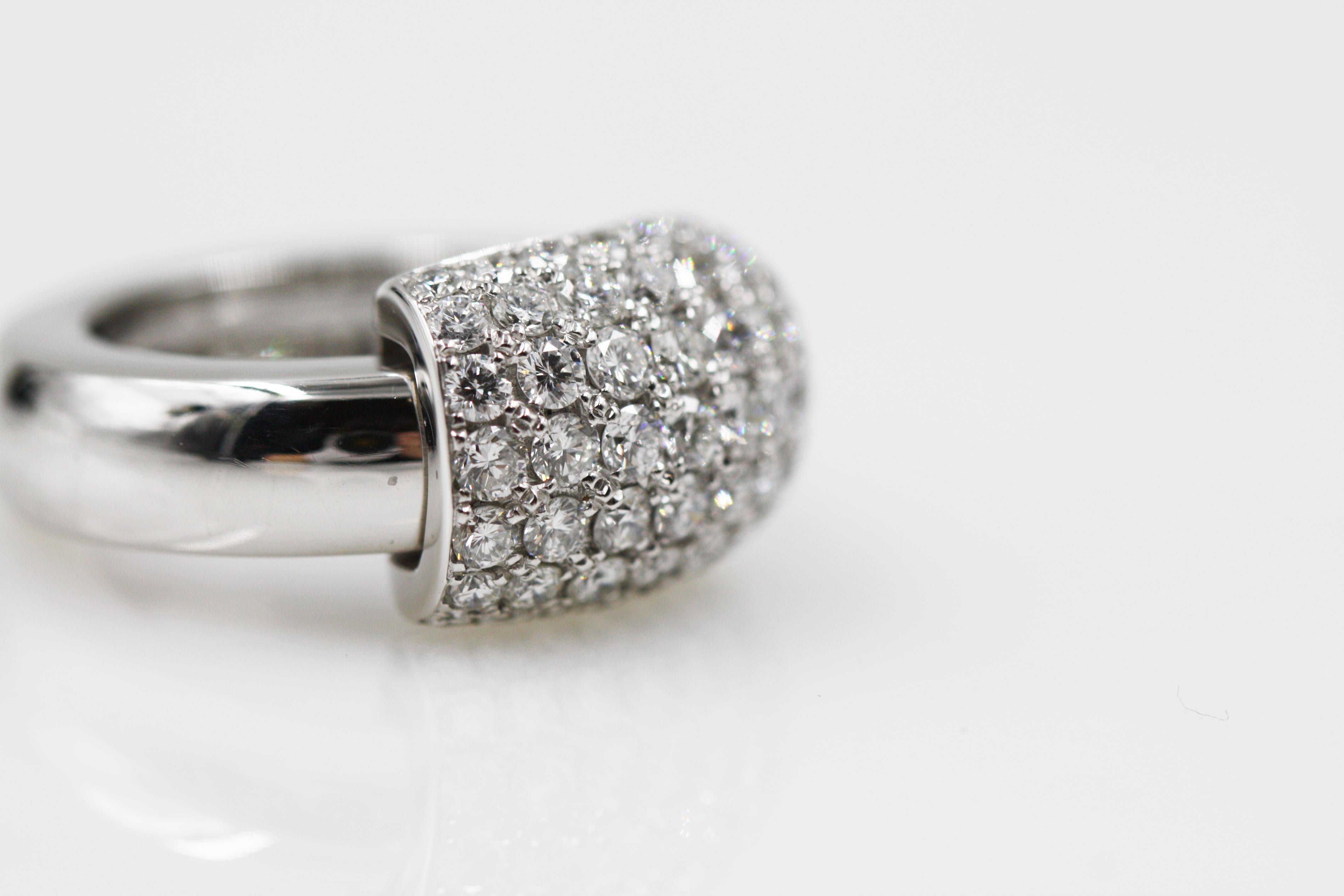 Piaget 18 Karat White Gold Diamond Ring In Excellent Condition For Sale In New York, NY