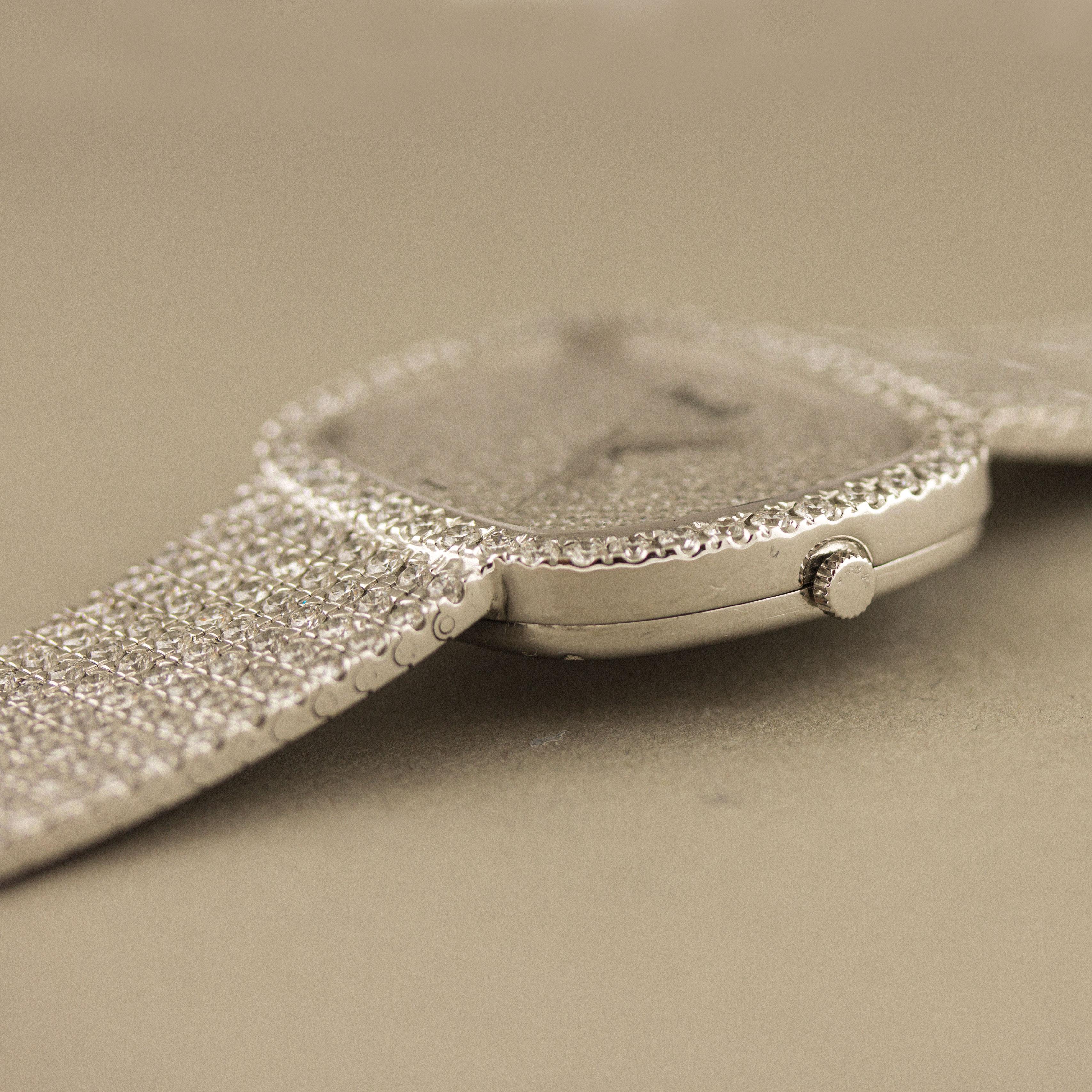 Piaget 18 Karat White Gold and Diamond Wristwatch In New Condition In Beverly Hills, CA