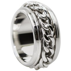 Piaget 18 Karat White Gold Possession Chain Movable Ring