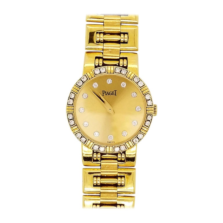 Piaget Montre-bracelet danseuse pour femme en or jaune 18 carats et  diamants En vente sur 1stDibs