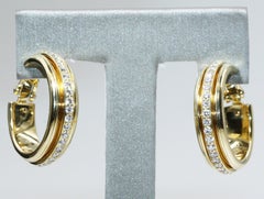 Piaget 18 Karat Yellow Gold Diamond Earrings