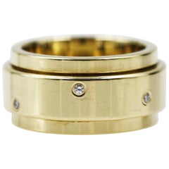 Piaget 18 Karat Yellow Gold Diamond Ring, Movable