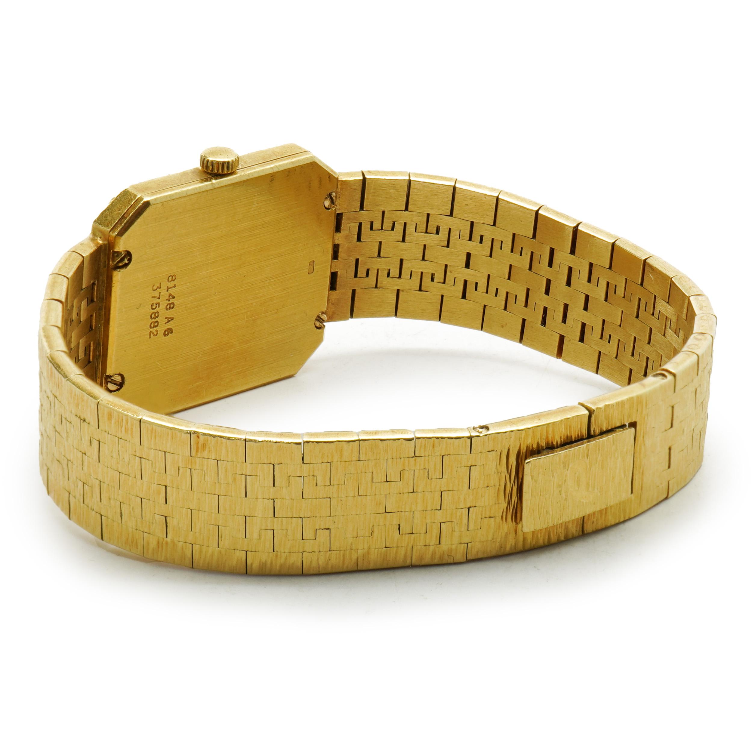 Piaget: 18 Karat Gelbgold Damen-Quarz-Uhr (Rundschliff)
